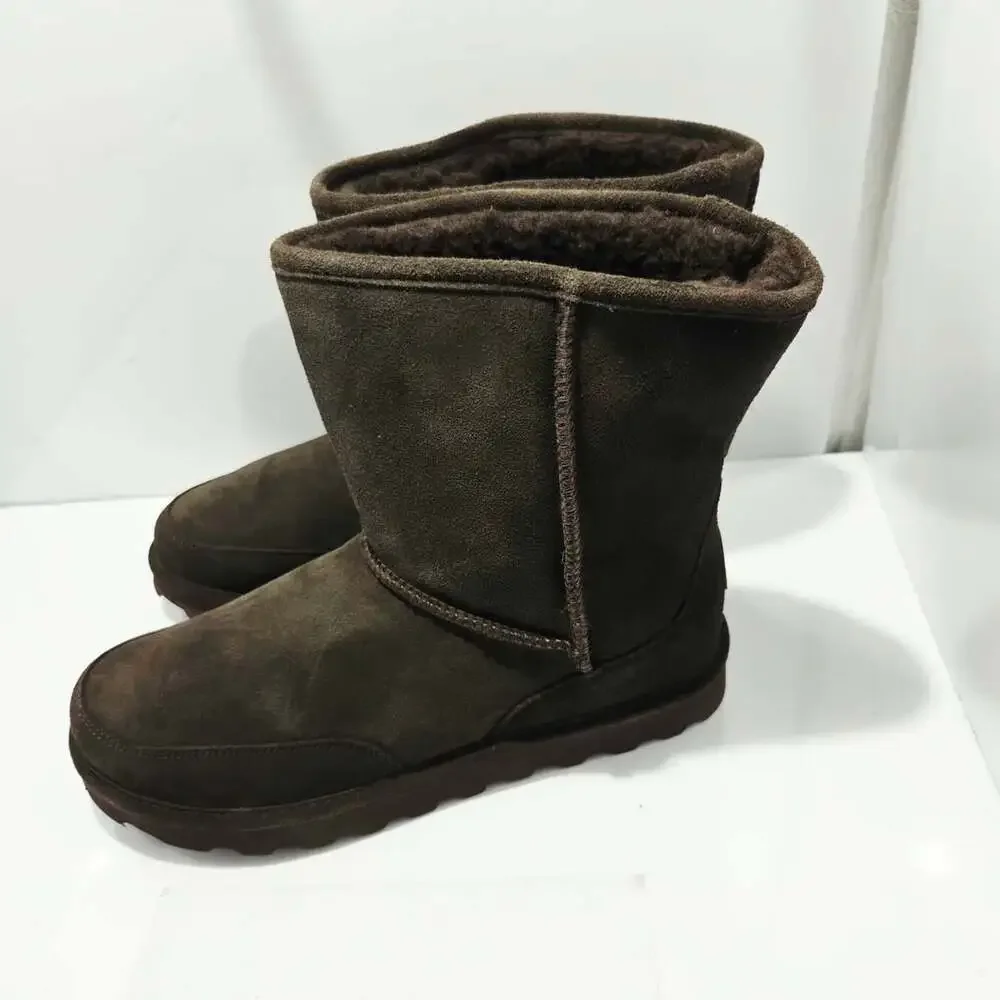 Bearpaw Brady Boots Size 13 Chocolate Brown Suede Winter